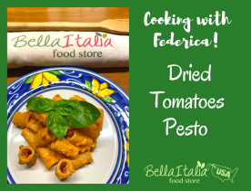 Cooking with Federica: Pasta with Dried Tomatoes Pesto and Ricotta