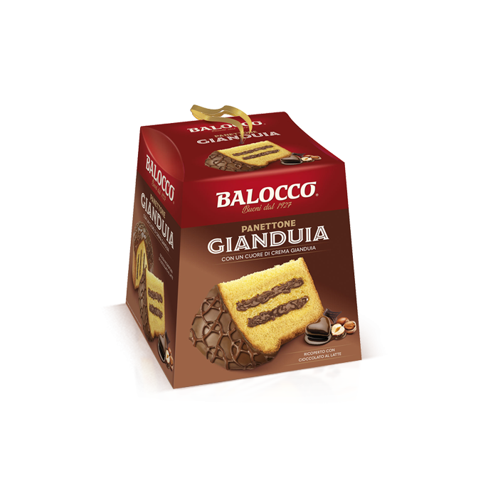 Balocco - Panettone Crema Gianduia - Gianduia Cream Panettone (800 gr ...