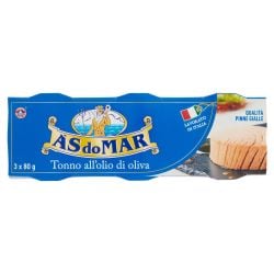 As do mar - Yellowfin Tuna in Olive Oil - Tonno all'Olio di Oliva (3X80 gr - 3X2.82 oz)