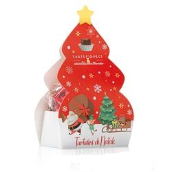 Antica Torroneria Piemontese - Christmas edition Tartufini box “Alberello” RED (180 gr - 6.35 Oz)