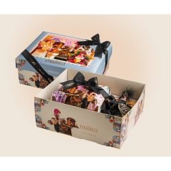 Etnadolce - Panettone Vulcano e Crema al “Cioccolato di Modica I.G.P.” in Scatola con Pupo Siciliano “Ferrau” (1 kg - 2.2 lb)