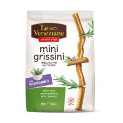 Le Veneziane - Mini Grissini Rosmarino - Gluten Free corn Breadsticks with Rosemary - (250gr- 8.8 oz)