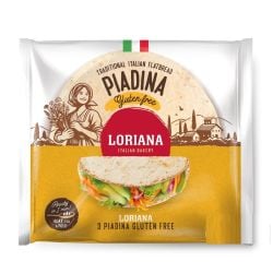 Loriana Gluten-Free Piadina - Authentic Italian Flatbread (3 pieces 225 gr / 7.93 Oz)