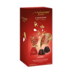 Maxtris - Vesuviotto Red Edition Amarena - Chocolate pralines with Wildcherry (160 gr / 5.64 Oz)