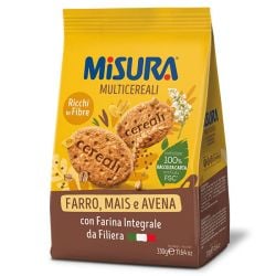 Misura Multicereali - Spelt, Corn and Oat Biscuits - Biscotti Integrali Farro, Mais e Avena (330 gr - 11.64 oz)