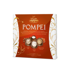 Crispo - Pompei - Finest assorted creamswith cereals enclosedin a shell of delicious milk chocolate (250gr - 8.81oz)
