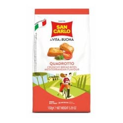 San Carlo - Quadrotto - Crunchy Bread Bites - Mediterranean Flavour - (150 gr- 5.29 oz)