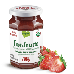 Rigoni di Asiago - Fiordifrutta Fragole - Strawberries and Wild Strawberries Organic Spread - 250gr - 8.82oz