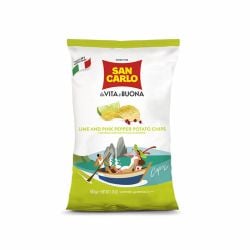 San Carlo - LIME AND PINK PEPPER CHIPS small pack (50gr - 1.76Oz)