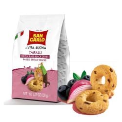 San Carlo - Taralli Onion and Black Olives - (150 gr- 5.29 oz)
