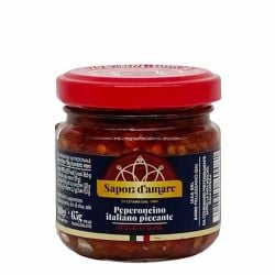 Sapori d'amare - Peperoncino Italiano Piccante in Olio d'Oliva - Italian Hot Pepper in Olive Oil (100 gr)