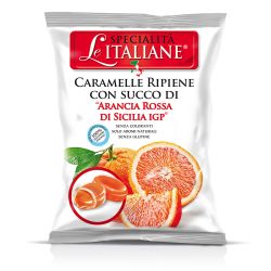 Serra - Red Orange from Sicily Italy Hard Filled Candy - Le Specialità Italiane (100 gr - 3.52 Oz)