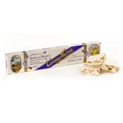 Sorelle Nurzia - Torrone Bianco alla Mandorla Pelata - Nougat with Peeled Almonds (100 gr - 3.5 Oz)