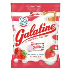 Sperlari- Galatine Strawberry Milk Tablets in bag - 125g/4.40 Oz