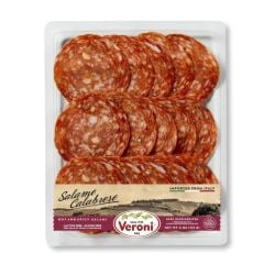 VERONI - Pre-Sliced Salame Calabrese - Hot & Spicy Salame 4 Oz
