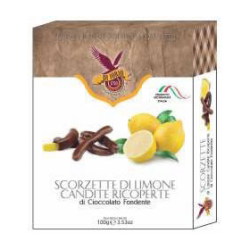 Candied Lemon Zest- Dark Chocolate Coated