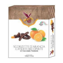Candied Orange Zest - Dark Chocolate Coated