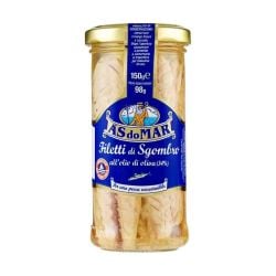 As do mar - Chub Mackerel Fillets in Olive Oil - Filetti di Sgombro all'Olio di Oliva (150 gr - 5.29 Oz)