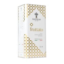 Guglielmi - Tin of 5 Lt - Fruttato 100% Italian Extra Virgin Olive Oil (5 lt- 169 fl oz)