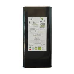 Maladera - Tin of 5 Lt - 100% Italian - Organic Extra Virgin Olive Oil (5 lt- 169 fl oz)