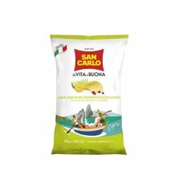 San Carlo - LIME AND PINK PEPPER CHIPS (150gr - 5.29Oz)